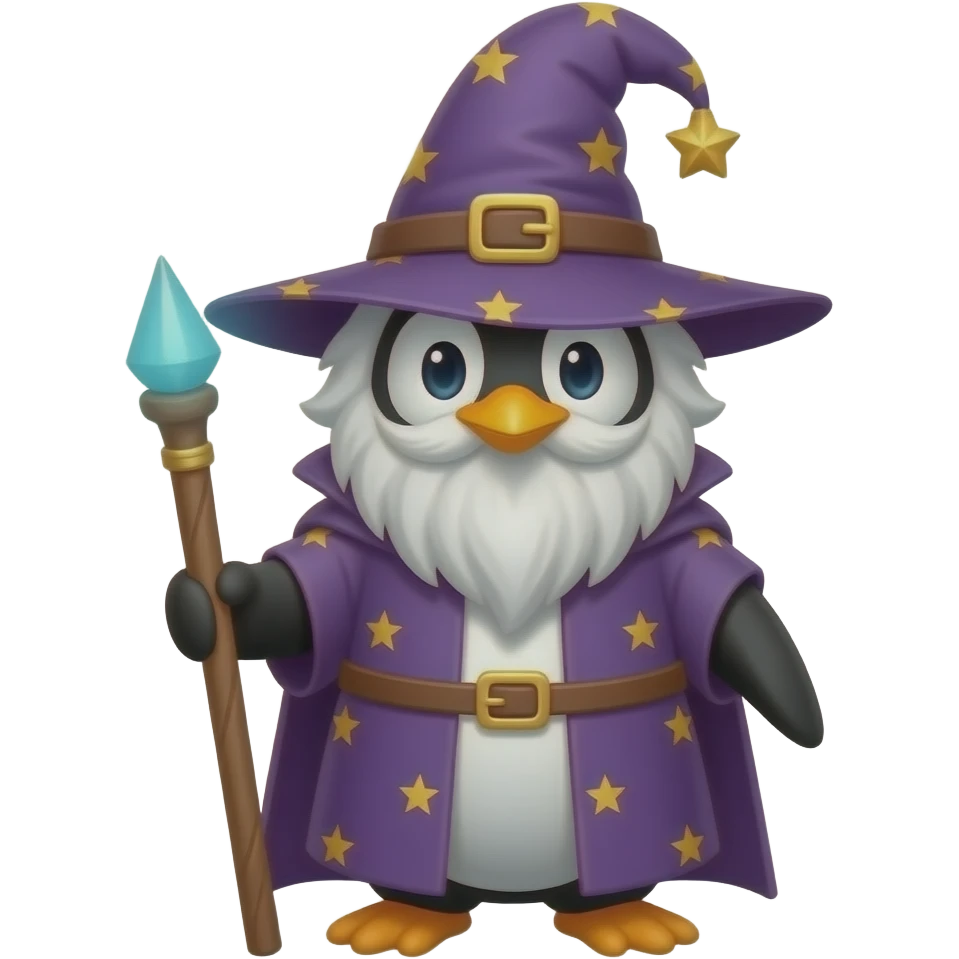 Penguin Wizard emoji