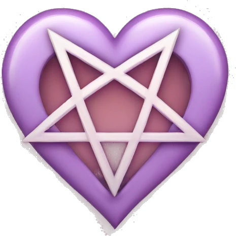 heart inside pentagram emoji