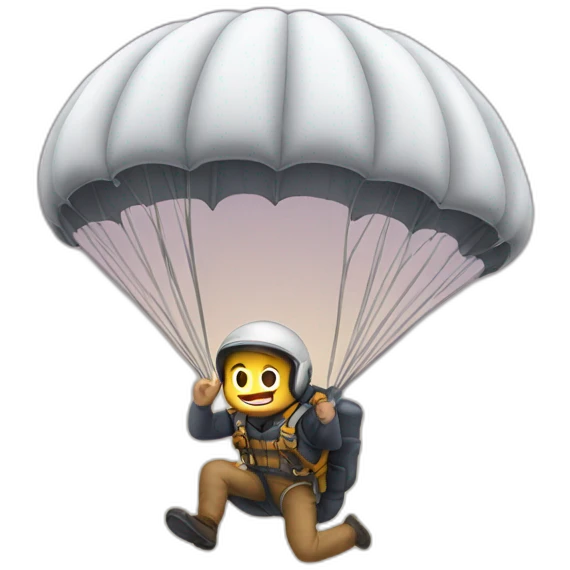 emoji of a man parachuting emoji