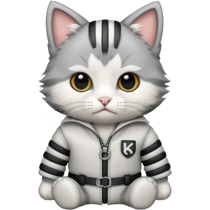 kitten in a straight jacket emoji