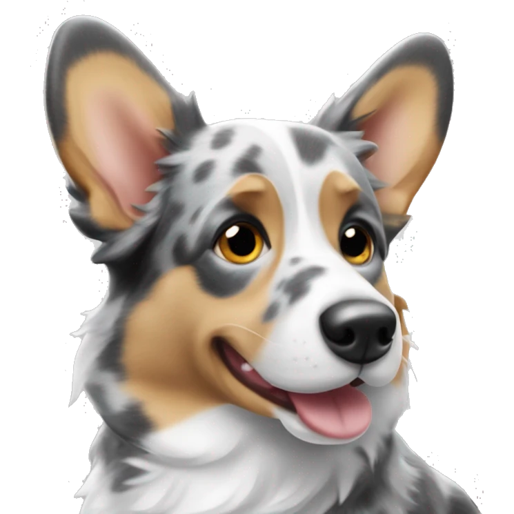 Blue Merle welsh corgi emoji