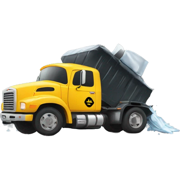 truck hit by a taxi emoji