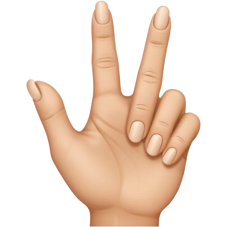 create hand middle finger only down the rest are up emoji