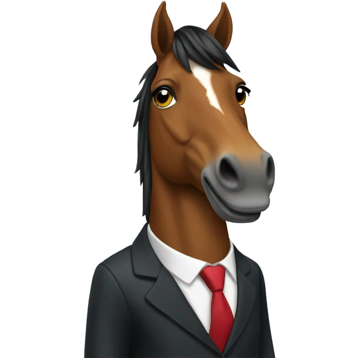 Horse in a suit emoji