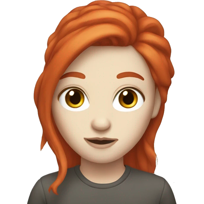 Red head pale white skin artist emoji