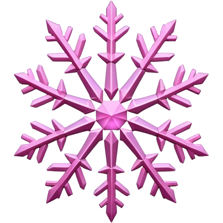 Pink snowflake emoji