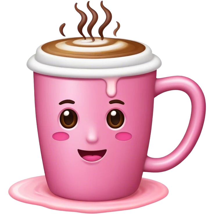 Pink coffee  emoji