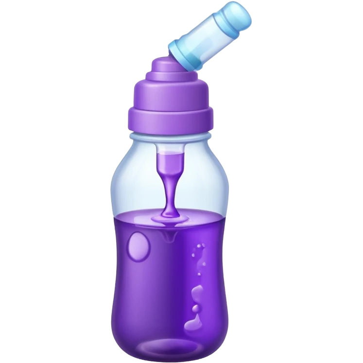 baby bottle with purple liquid emoji