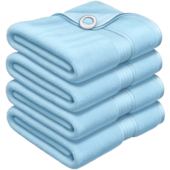 stack of towels pastel blue emoji