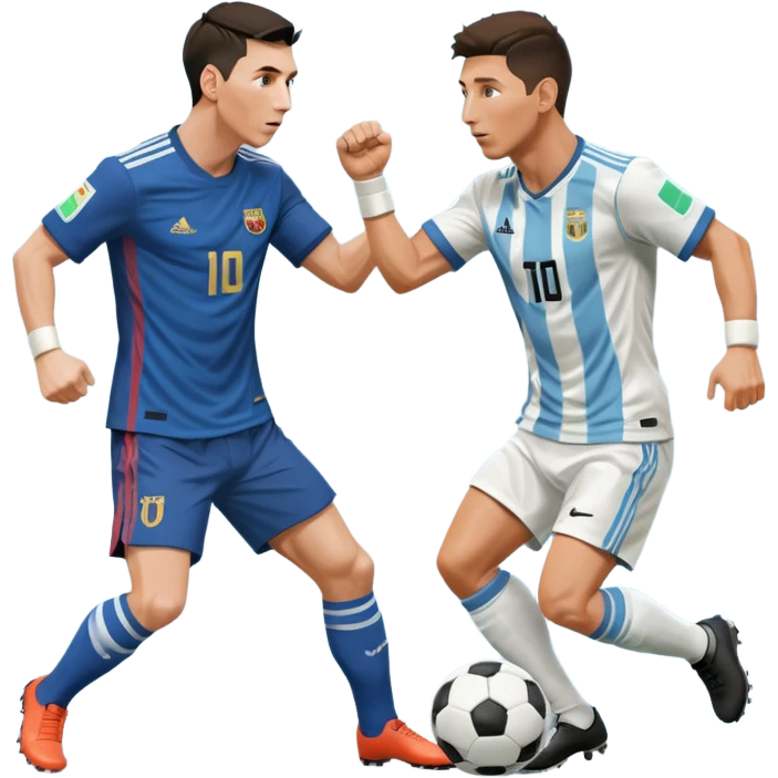 Messi punching cristiano ronaldo emoji