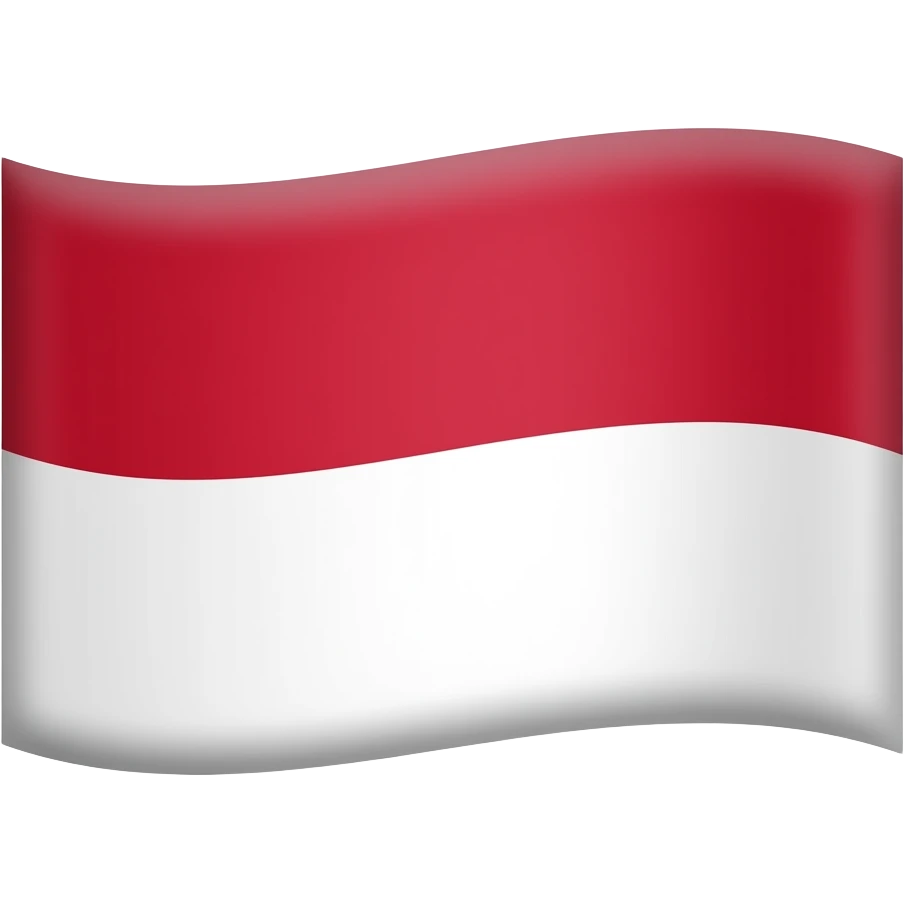 "Rectangular flag 2:3. Top two thirds red, bottom third white. No symbols, no text." emoji