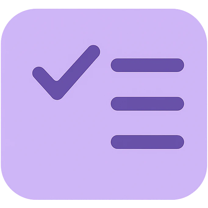 task icon, purple emoji