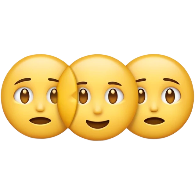 emoji face showing multiple emotions at once, happy on one side and sad on the other emoji