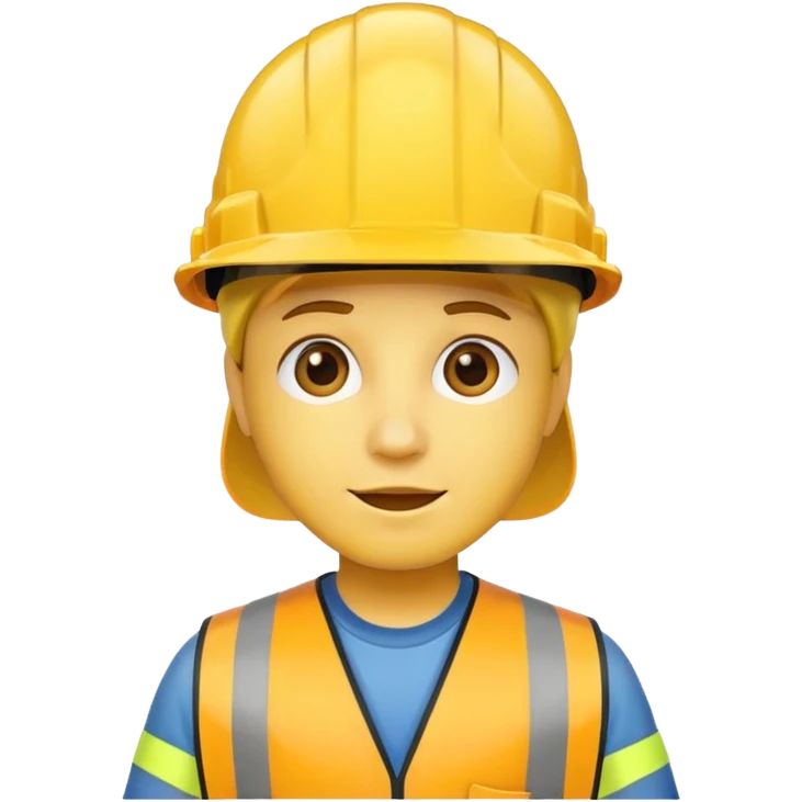 construction hat without guy, front facing transparent emoji