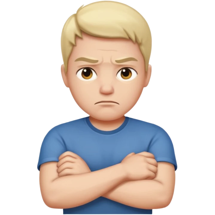 frowning with arms crossed in front  emoji