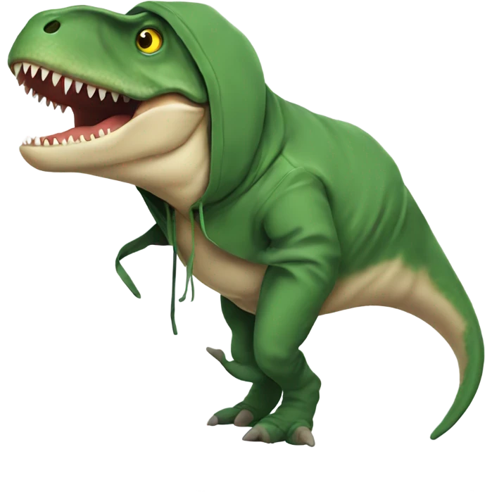 t. rex fish in a hoodie  emoji