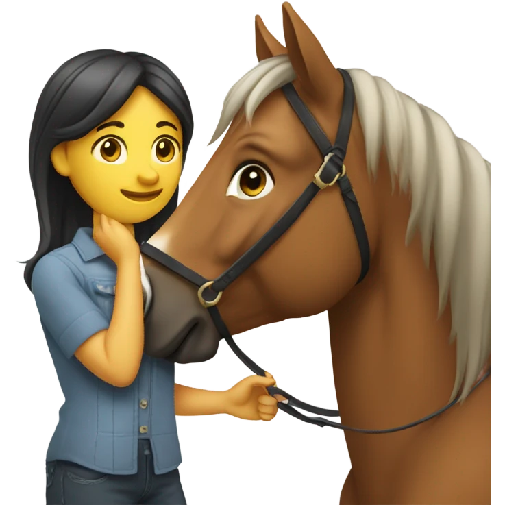 Girl with horse emoji