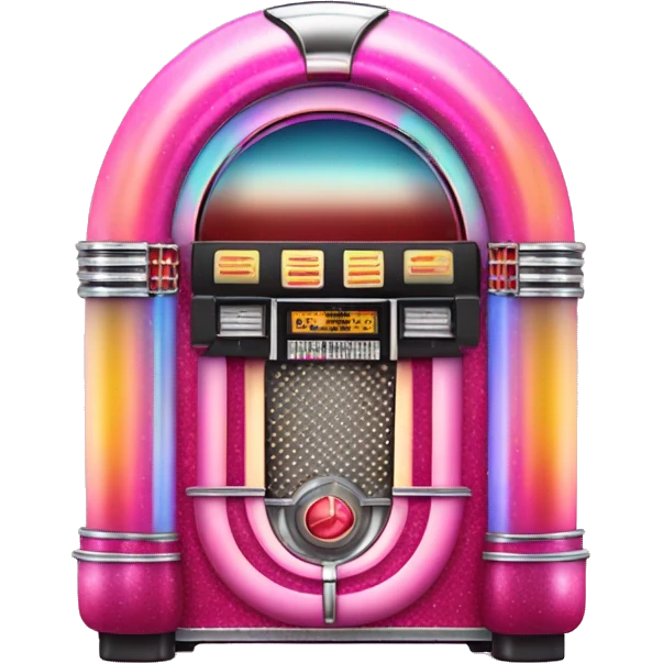 Pink ombre jukebox with glitter  emoji