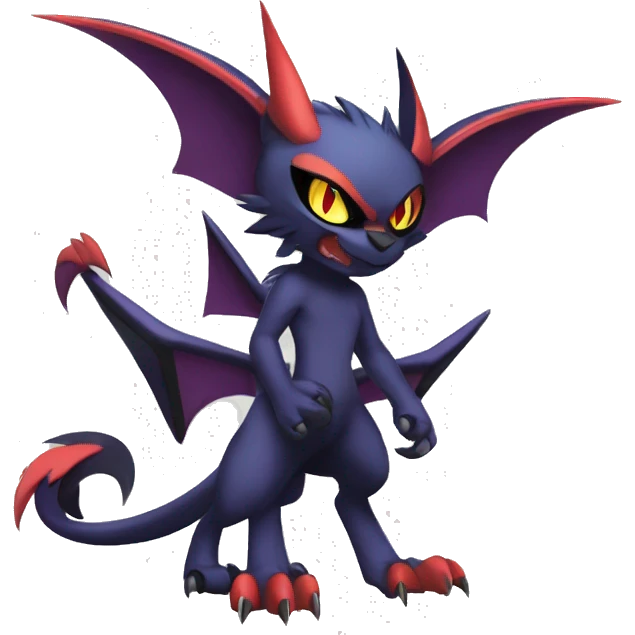 Anthro Edgy Cool Litten-Noivern-Noibat-Absol-Pokémon Full Body emoji