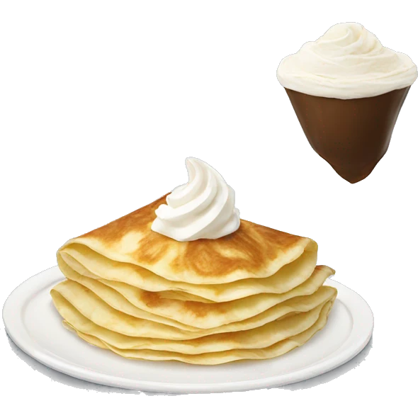Crêpe à la chantilly emoji