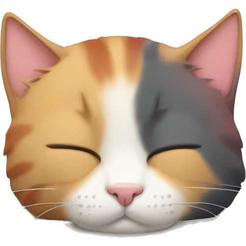 Multicolour cat sleeping  emoji