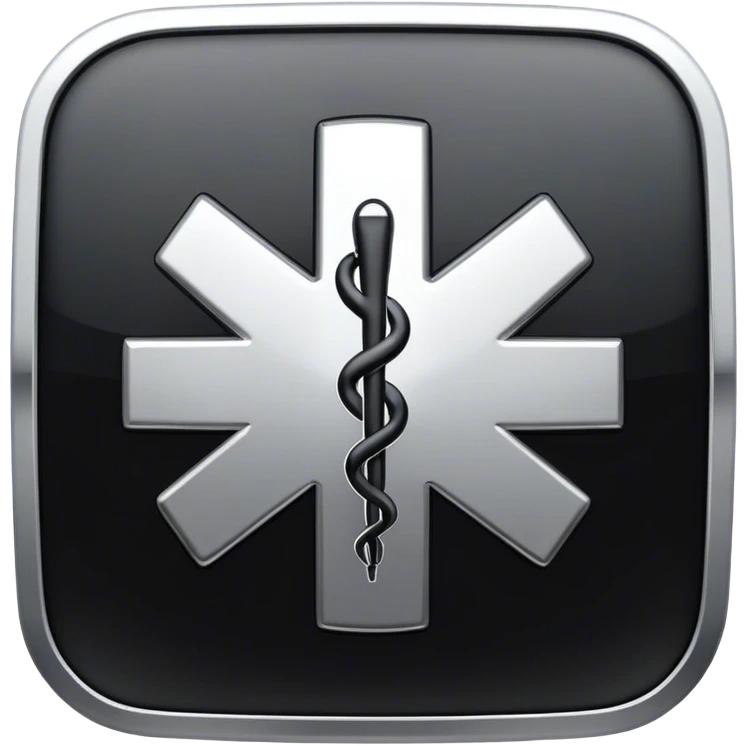 black medical symbol  emoji
