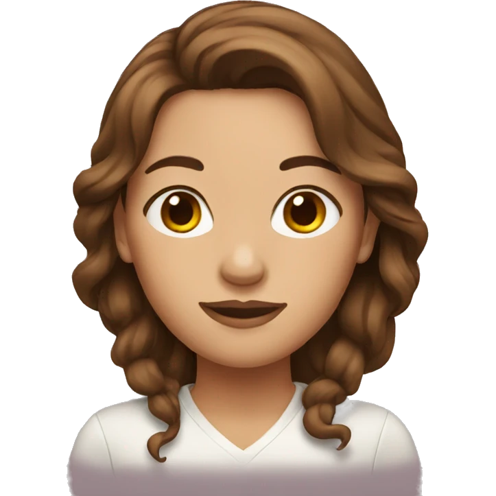 women with brown hair emoji