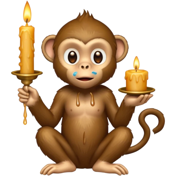 candle-holding monkey emoji