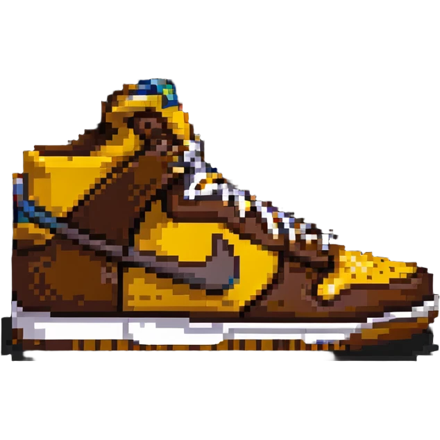 Nike Dunk Curry sneakers, yellow-brown color scheme emoji