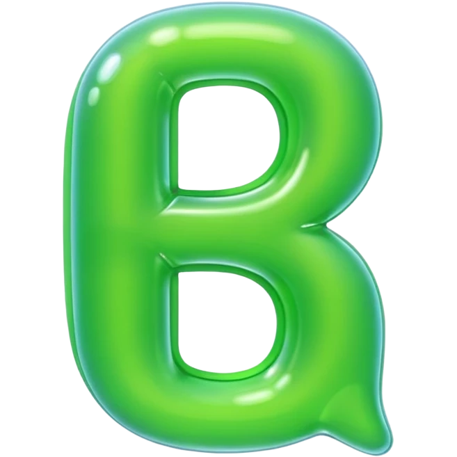 neon green bubble letter D emoji