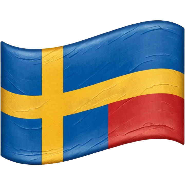 Swedish flag mixed with danish emoji