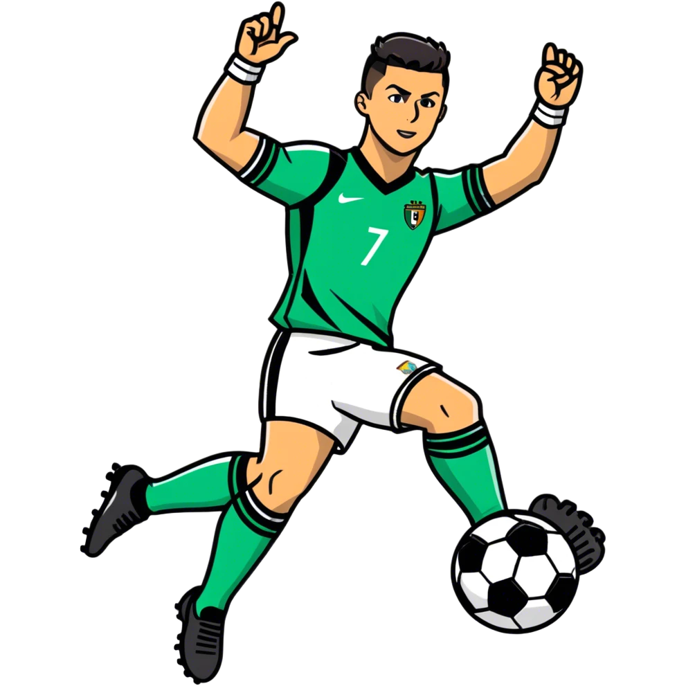 Cristiano Ronaldo scoring a goal emoji