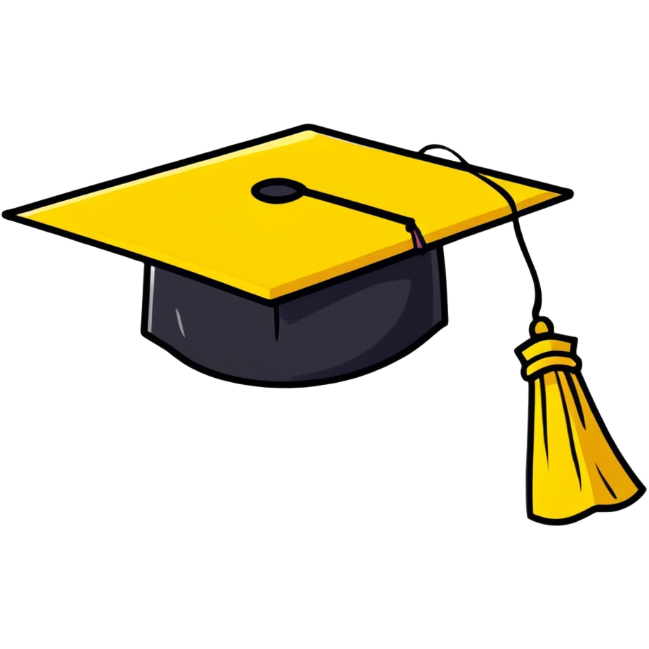 yellow graduation cap emoji