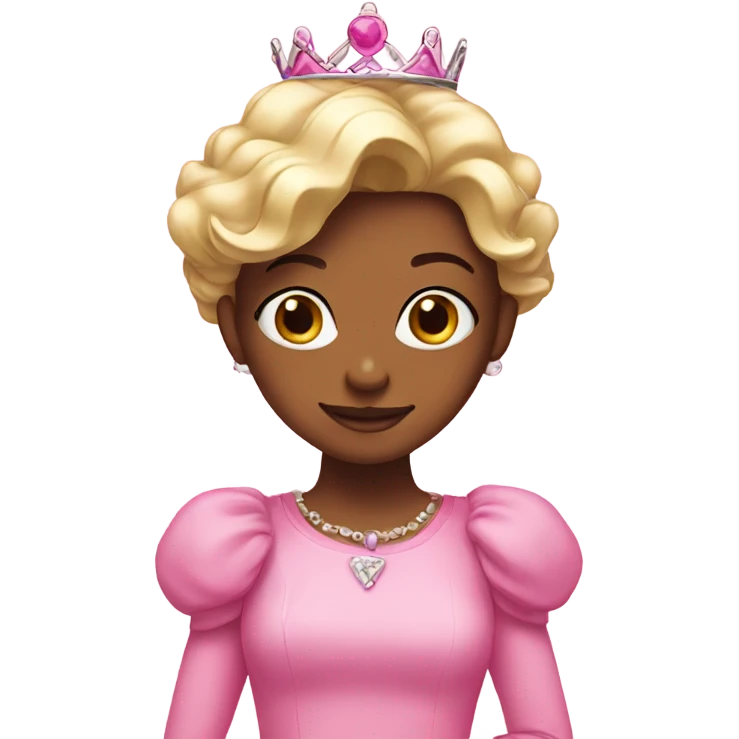 Princess wearing all pink emoji