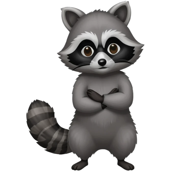racoon with a body emoji