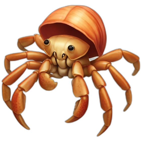 Hermit crab looks like Thierry Lhermitte emoji