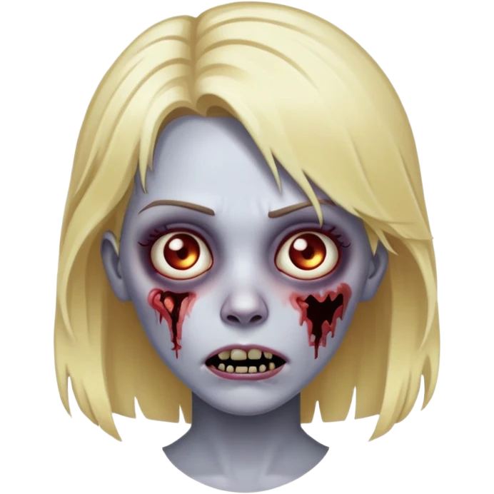 female zombie blond emoji