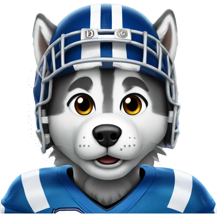 Husky in Lions jersey  emoji