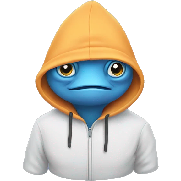 Fish wearing a hoodie emoji