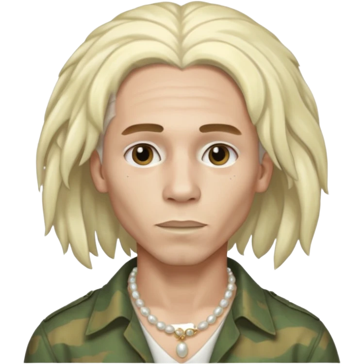  Male bob marley inspired hair platinum blonde with pearls makeup emoji