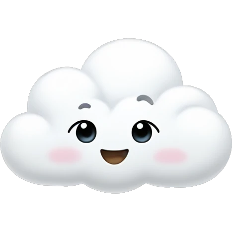 Cute white cloud emoji