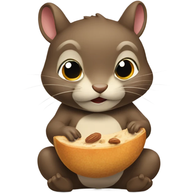Ardilla comiendo nuez emoji