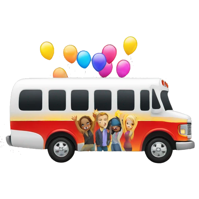 Party bus emoji