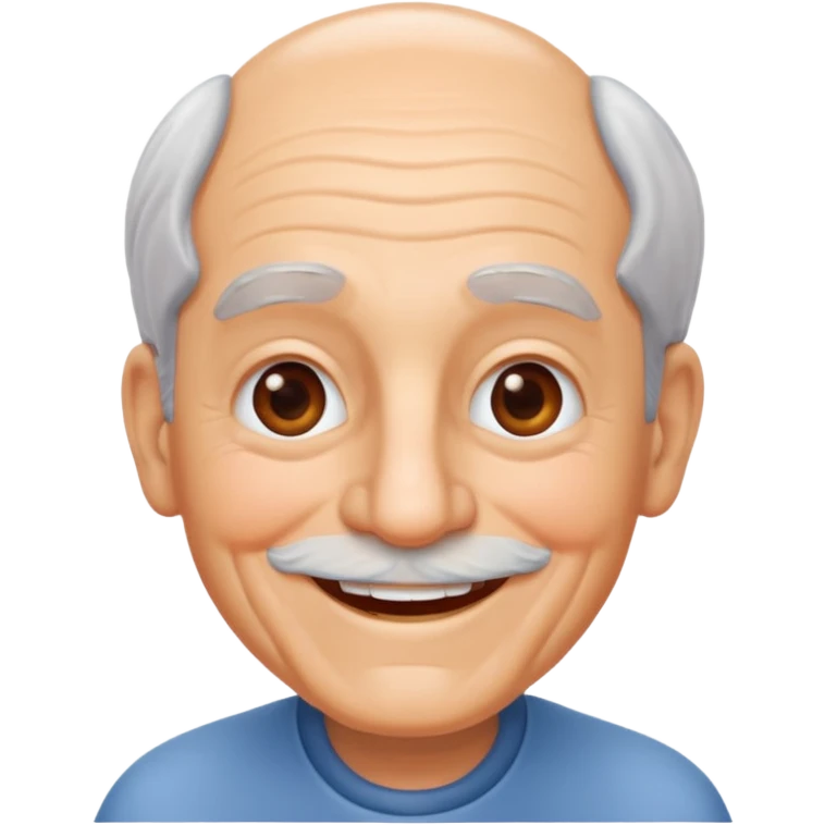 Happy Grandpa face 3d emoji