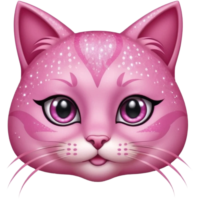 glitter sexy pink cat emoji