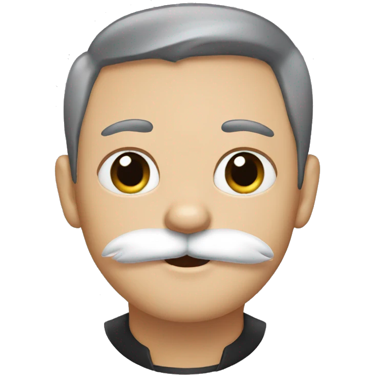 Black cat with white mustache emoji