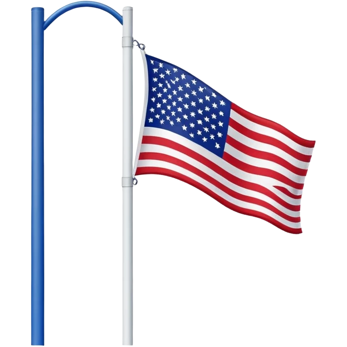 upside down American flag on a pole emoji