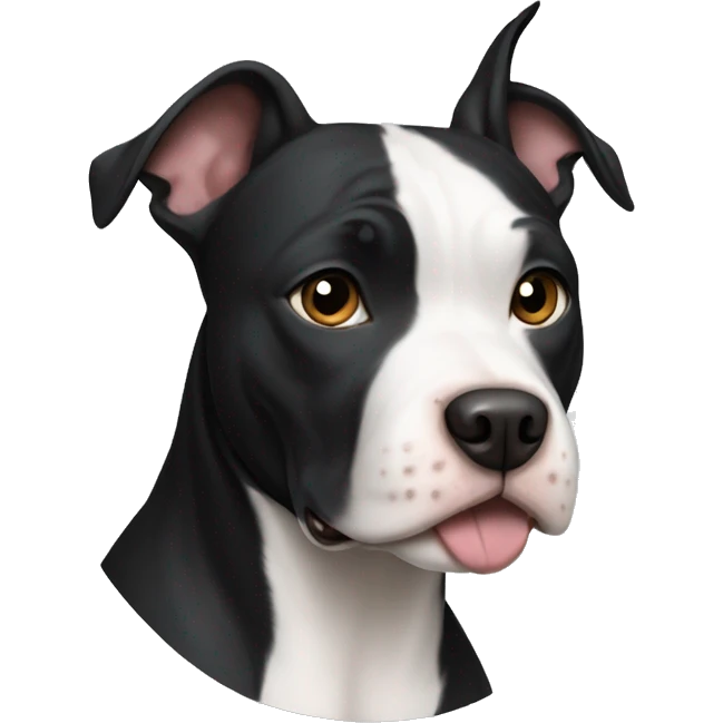 Black and white pitbull terrier emoji