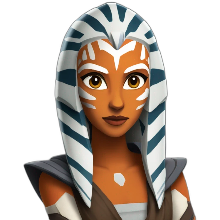 Ahsoka Tano (Portrait, front facing, Apple iOS 17 style) emoji