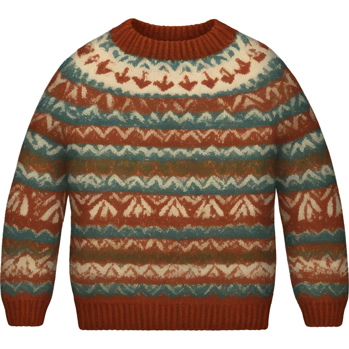 Fair Isle sweater emoji